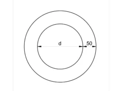 Pisla savuputken kaulus 120/50 mm