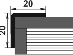 Pvc-kulmalista 20x20mm tarra